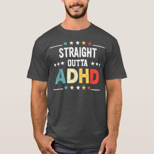 Camiseta Vintage Straight Outta TDAH Autism Mental Health A