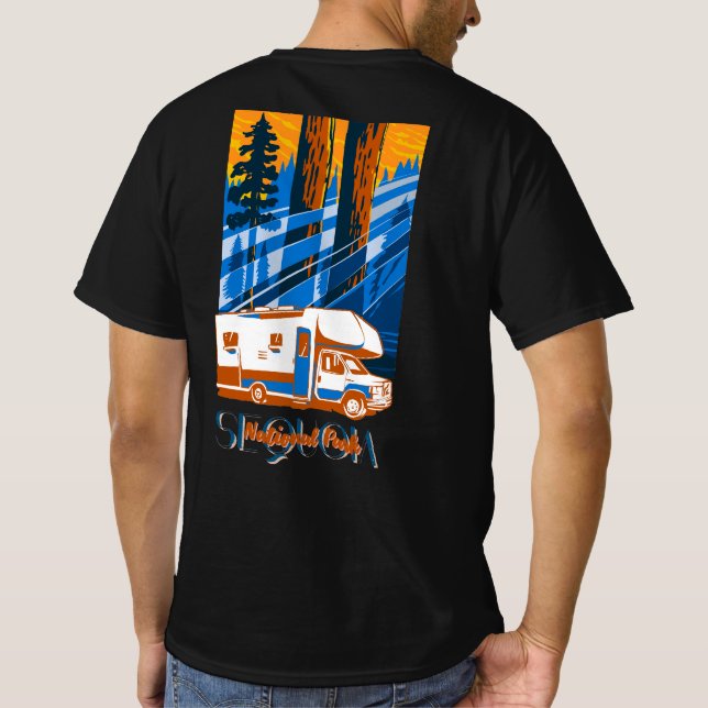 Camiseta Vintage Style Sequoia National Park Road Trip (Reverso)