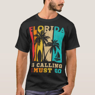 Camiseta Vintage Summer Beach Sun Florida llama a mí