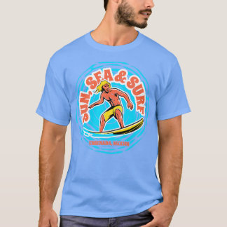 Camiseta Vintage Sun Sea Surf Ensenada México Retro Surf