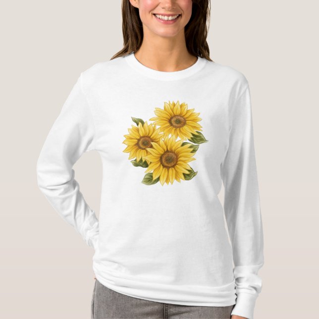 Camiseta Vintage Sunflowers T-Shirt (Anverso)