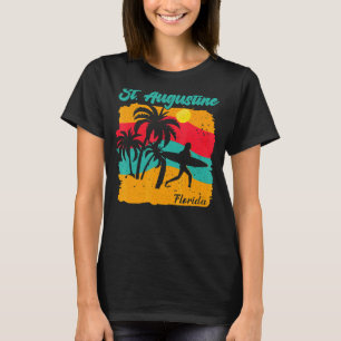 Camiseta Vintage Sunset Beach Surfing St Augustine Florida