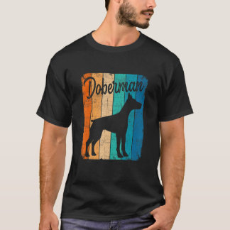 Camiseta Vintage Sunset Doberman Dog Pet Dog Owner