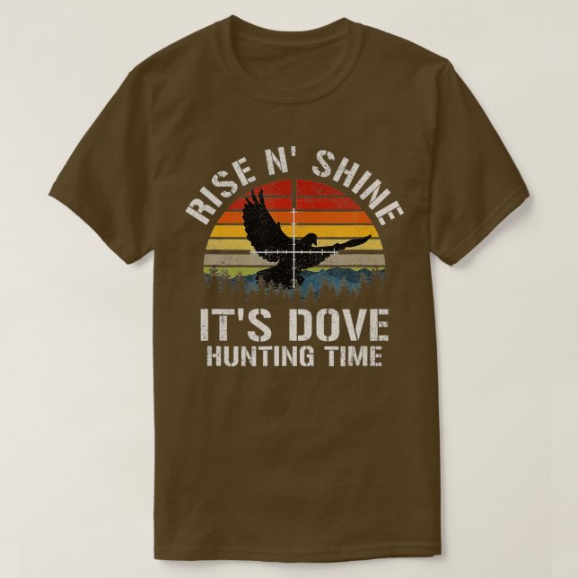 Camiseta Vintage Sunset Dove Hunting Season (Diseño del anverso)