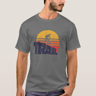 Camiseta Vintage Sunset Downhill Trail Bicicleta