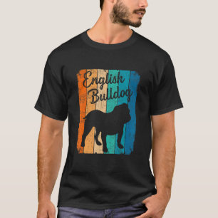 Camiseta Vintage Sunset English Bulldog Perro Mascota Perro