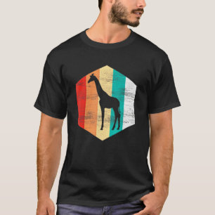 Camiseta Vintage Sunset Giraffe Silhouette Animal Hombres M