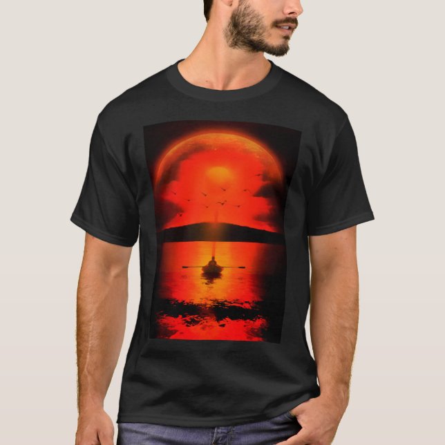 Camiseta Vintage Sunset Hope Faith Love Animation (Anverso)
