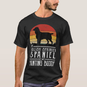 Camiseta Vintage Sunset Hunset Dog English Springer Spanie