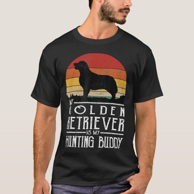 Camiseta Vintage - Sunset Hunset Dog Golden Retriever (Anverso)