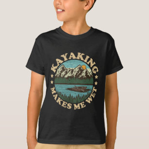 Camiseta Vintage Sunset Kayaking Me Hace Bote De Río Wet