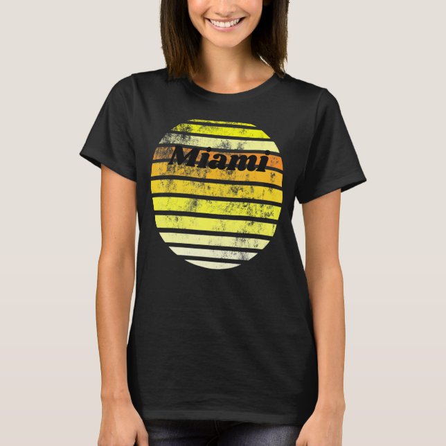Camiseta Vintage Sunset Miamii Basic Graphic Classic (Anverso)