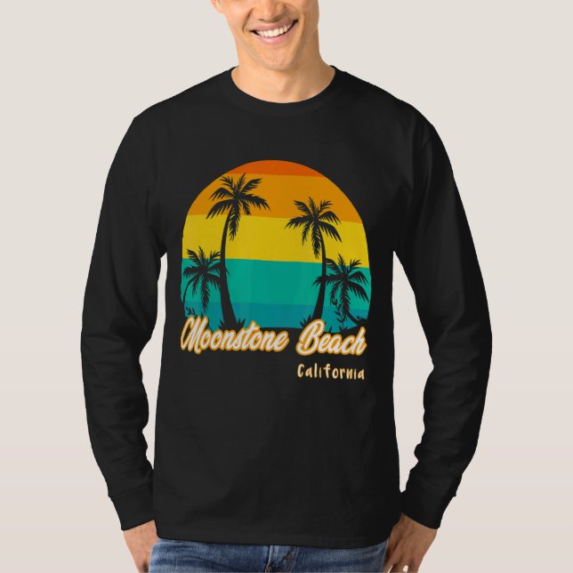 Camiseta Vintage Sunset Moonstone Beach Cambria Ca Summer (Anverso)