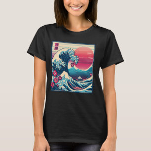 Camiseta Vintage Sunset Nature Lover Japan Wave Art Surf