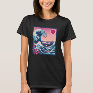 Camiseta Vintage Sunset Nature Lover Japan Wave Art Surf