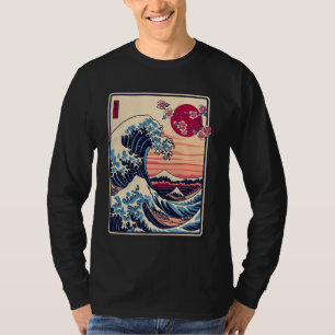 Camiseta Vintage Sunset Nature Lover Japan Wave Art Surf