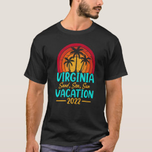 Camiseta Vintage Sunset Palm Tree vacaciones de verano 2022