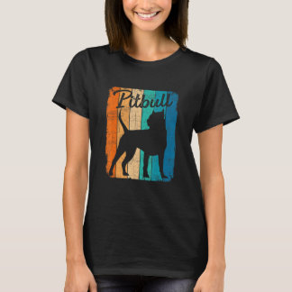 Camiseta Vintage Sunset Pitbull Dog Pet  Dog Owner