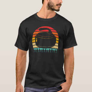 Camiseta Vintage Sunset Retro Curling Stone Regalos De Vent