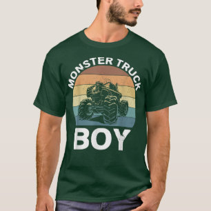 Camiseta Vintage Sunset Retro Monster Truck Boy Birthday 