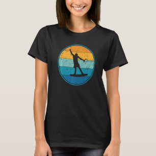 Camiseta Vintage Sunset Retro Wakeboarding Water Skil