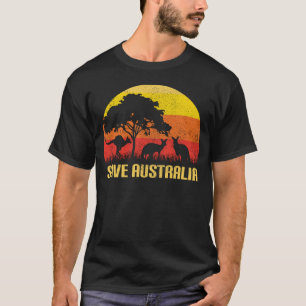Camiseta Vintage Sunset Save Australia Save the Kangaroos W