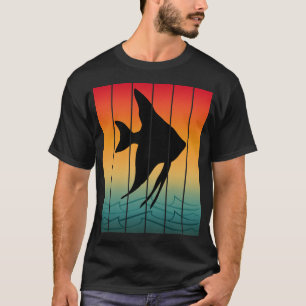 Camiseta Vintage Sunset Silhouette Fish