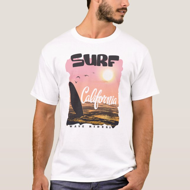 Camiseta Vintage Sunset Surf California (Anverso)