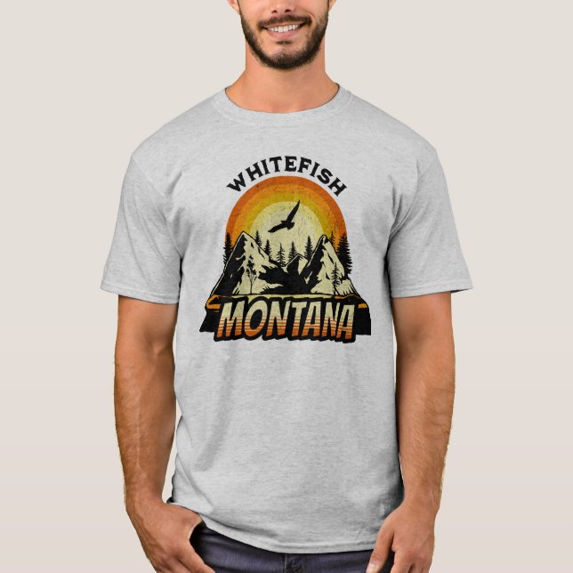 Camiseta Vintage Sunset Whitefish Montana (Anverso)