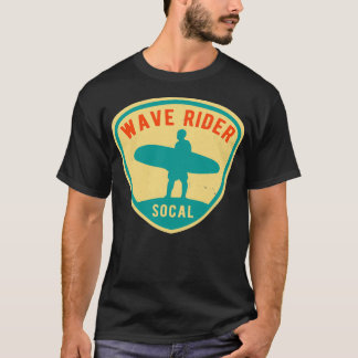 Camiseta Vintage Surf Pegatina Wave Rider California Surfin