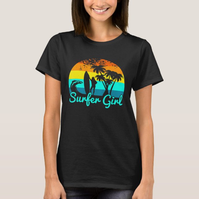 Camiseta Vintage Surfer Chica Surfing Classic (Anverso)