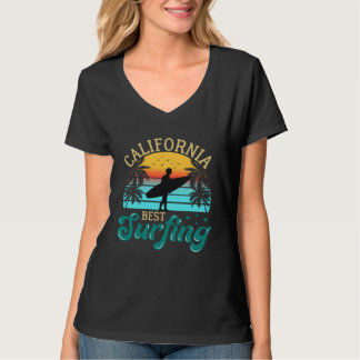 Camiseta Vintage Surfer Retro Surfing Beach Summer Vacation
