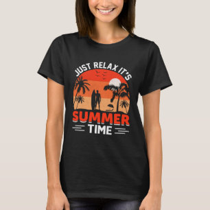 Camiseta Vintage Surfer Retro Surfing Beach vacaciones de v