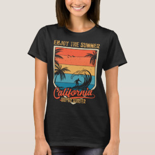 Camiseta Vintage Surfer Retro Surfing Beach vacaciones de v