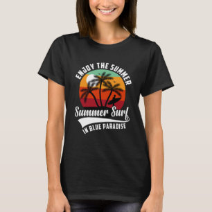 Camiseta Vintage Surfer Retro Surfing Beach vacaciones de v