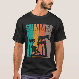 Camiseta Vintage Surfer Retro Surfing Beach vacaciones de v