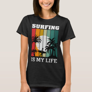 Camiseta Vintage Surfer Retro Surfing Beach vacaciones de v