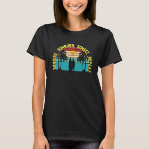 Camiseta Vintage Surfer Retro Surfing Beach vacaciones de v