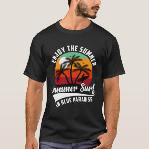 Camiseta Vintage Surfer Retro Surfing Beach vacaciones de v