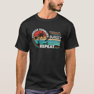 Camiseta Vintage Surfer Retro Surfing Beach vacaciones de v