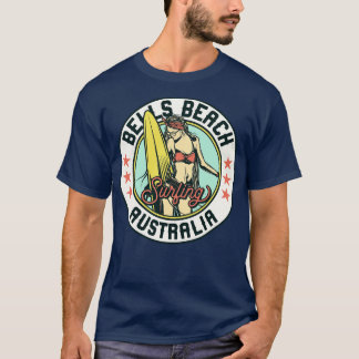Camiseta Vintage Surfing Badge para Bells Beach Australia