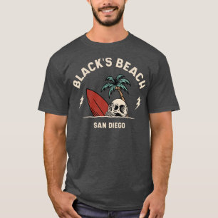 Camiseta Vintage Surfing Black Beach San Diego