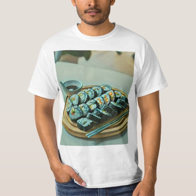 Camiseta Vintage Sushi Artwork (Anverso)