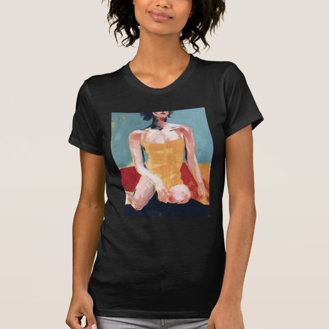 Camiseta Vintage Swim - Traje Amarillo (Anverso)