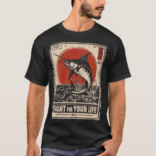 Camiseta Vintage Swordfish   Retrato de Ocean Warrior