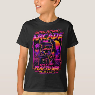 Camiseta Vintage Synthwave Juega Para Ganar Gaming
