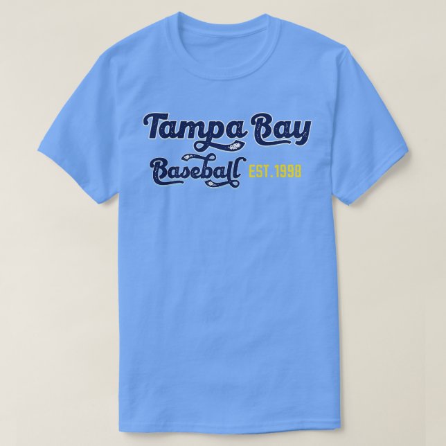 Camiseta Vintage Tampa Bay Baseball Est 1998 (Diseño del anverso)