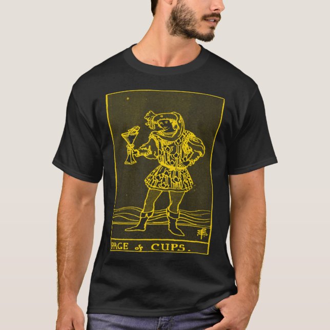 CAMISETA VINTAGE TAROT CARD PAGE OF CUPS (Anverso)