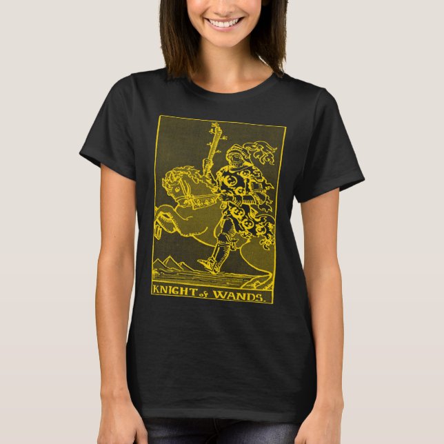 CAMISETA VINTAGE TAROT CARD WANDS KNIGHT (Anverso)