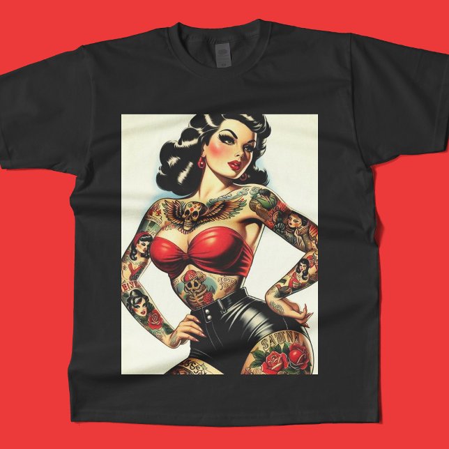 Camiseta Vintage Tattooed Pin-up (Subido por el creador)